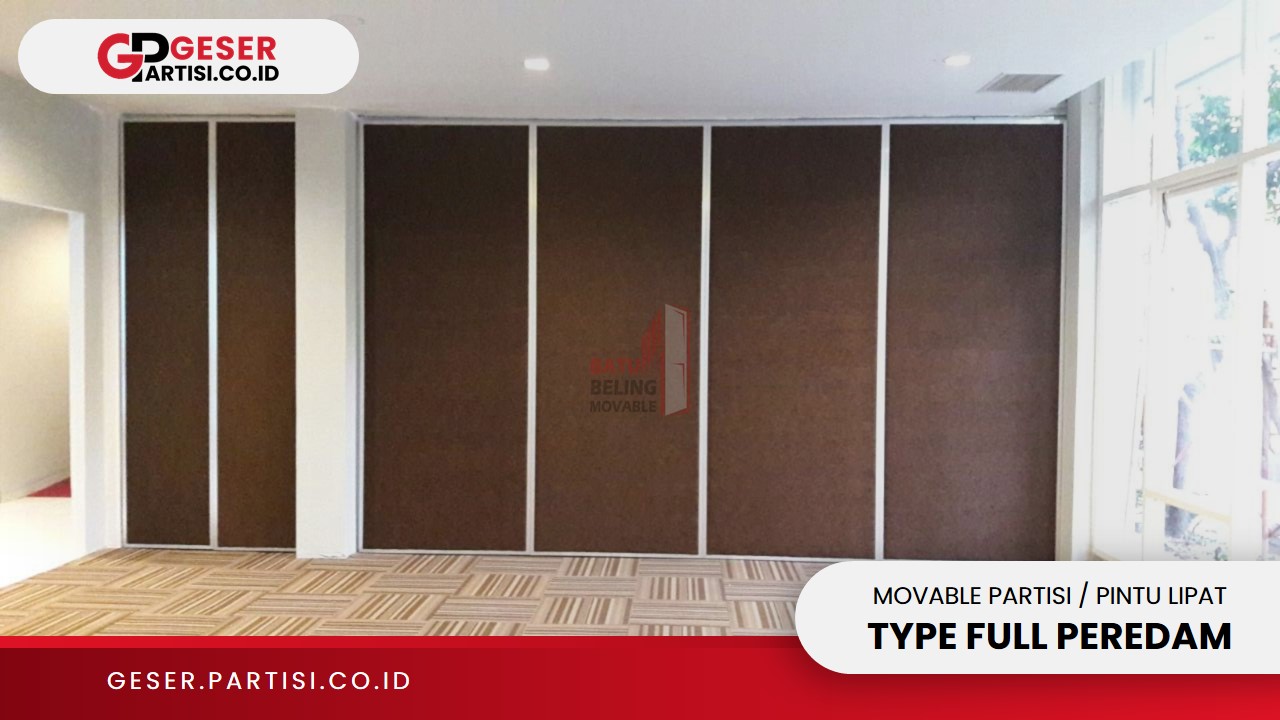 Movable Partisi Pintu Lipat Type Full Peredam