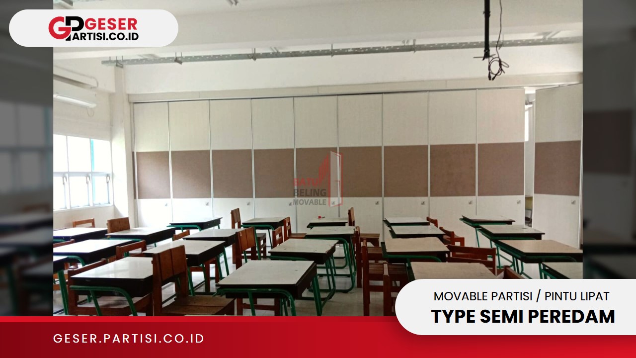 Movable Partisi Pintu Lipat Type Semi Peredam 2