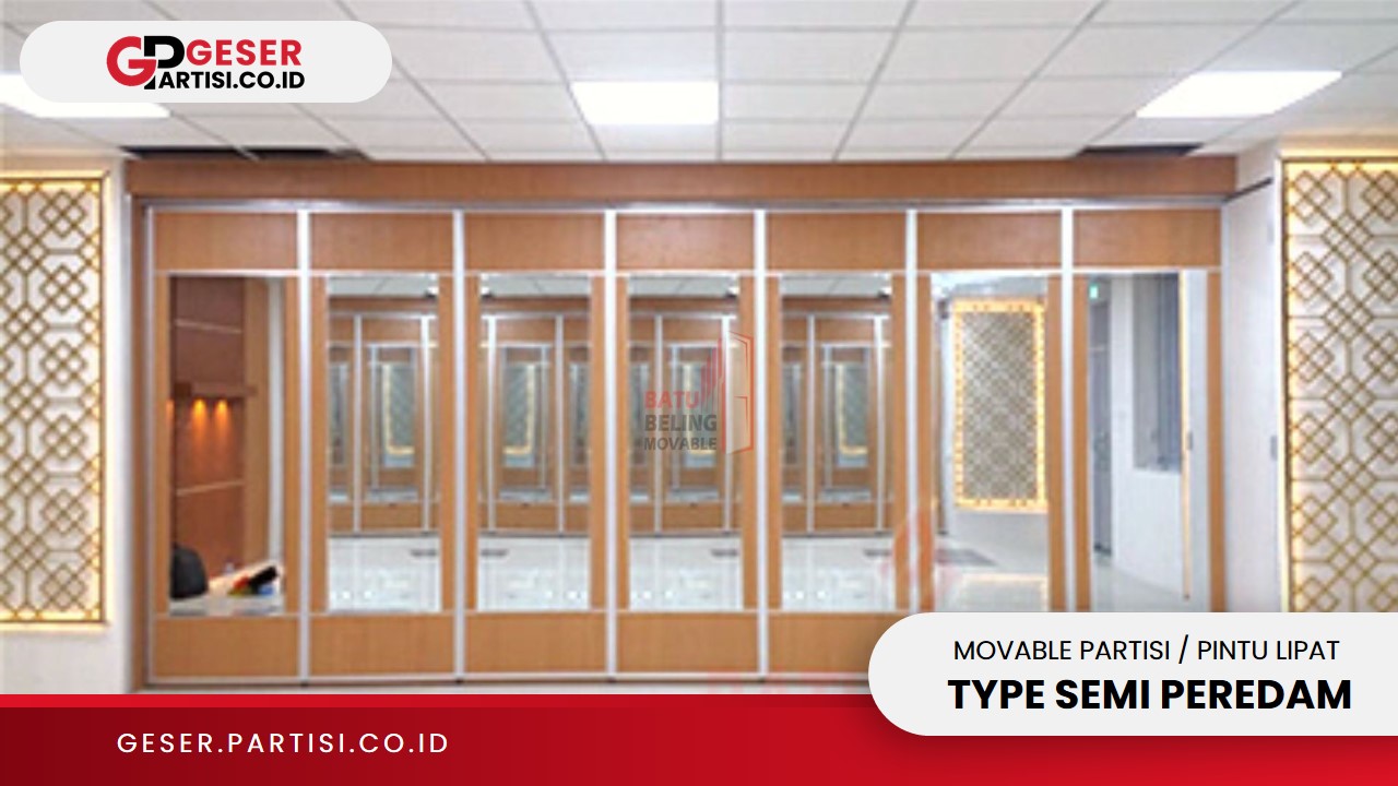 Movable Partisi Pintu Lipat Type Semi Peredam 3