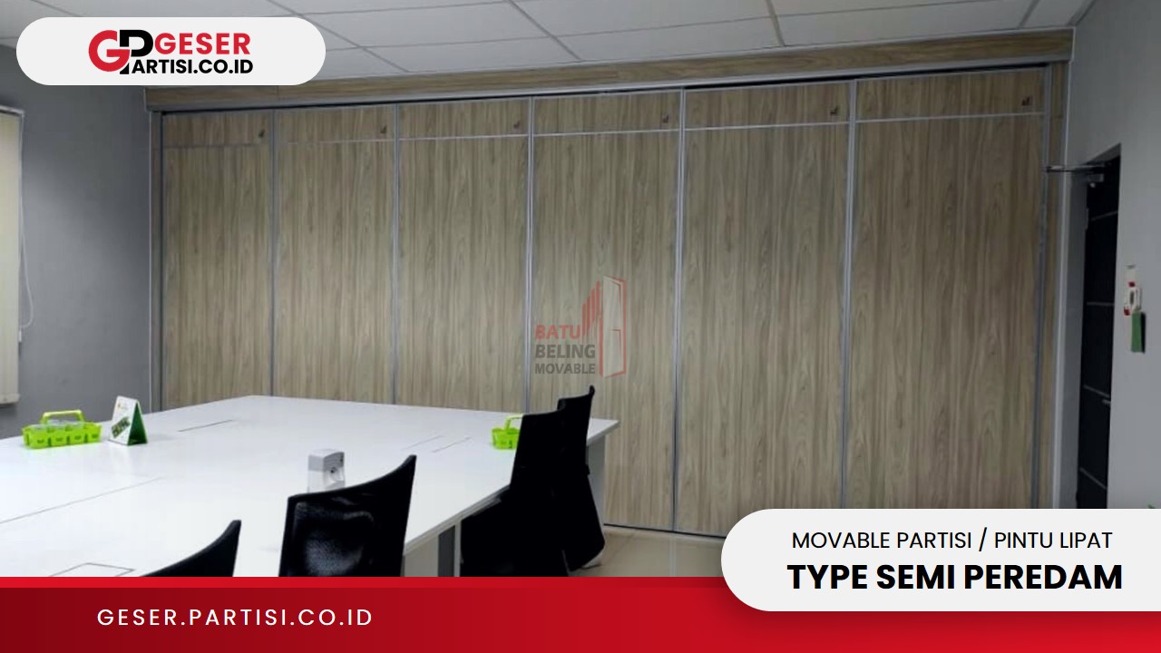 Movable Partisi Pintu Lipat Type Semi Peredam