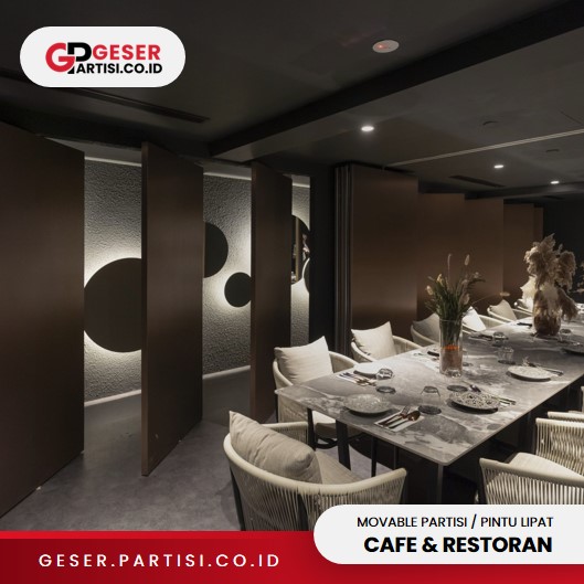 Pintu Partisi Lipat Geser Cafe & Restoran