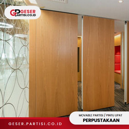 Pintu Partisi Lipat Geser Perpustakaan