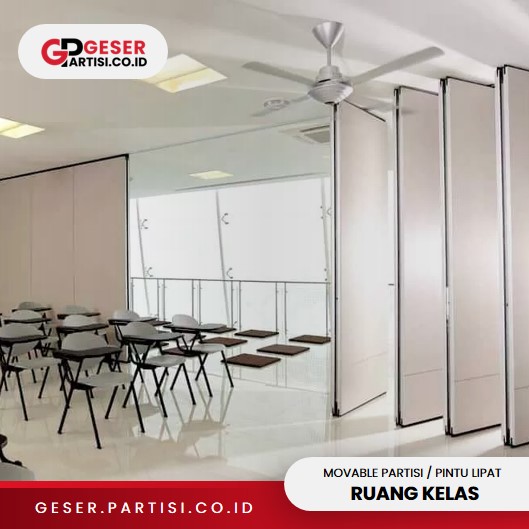 Pintu Partisi Lipat Geser Ruang Kelas
