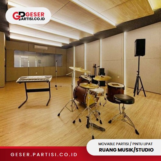 Pintu Partisi Lipat Geser Ruang Musik / Studio